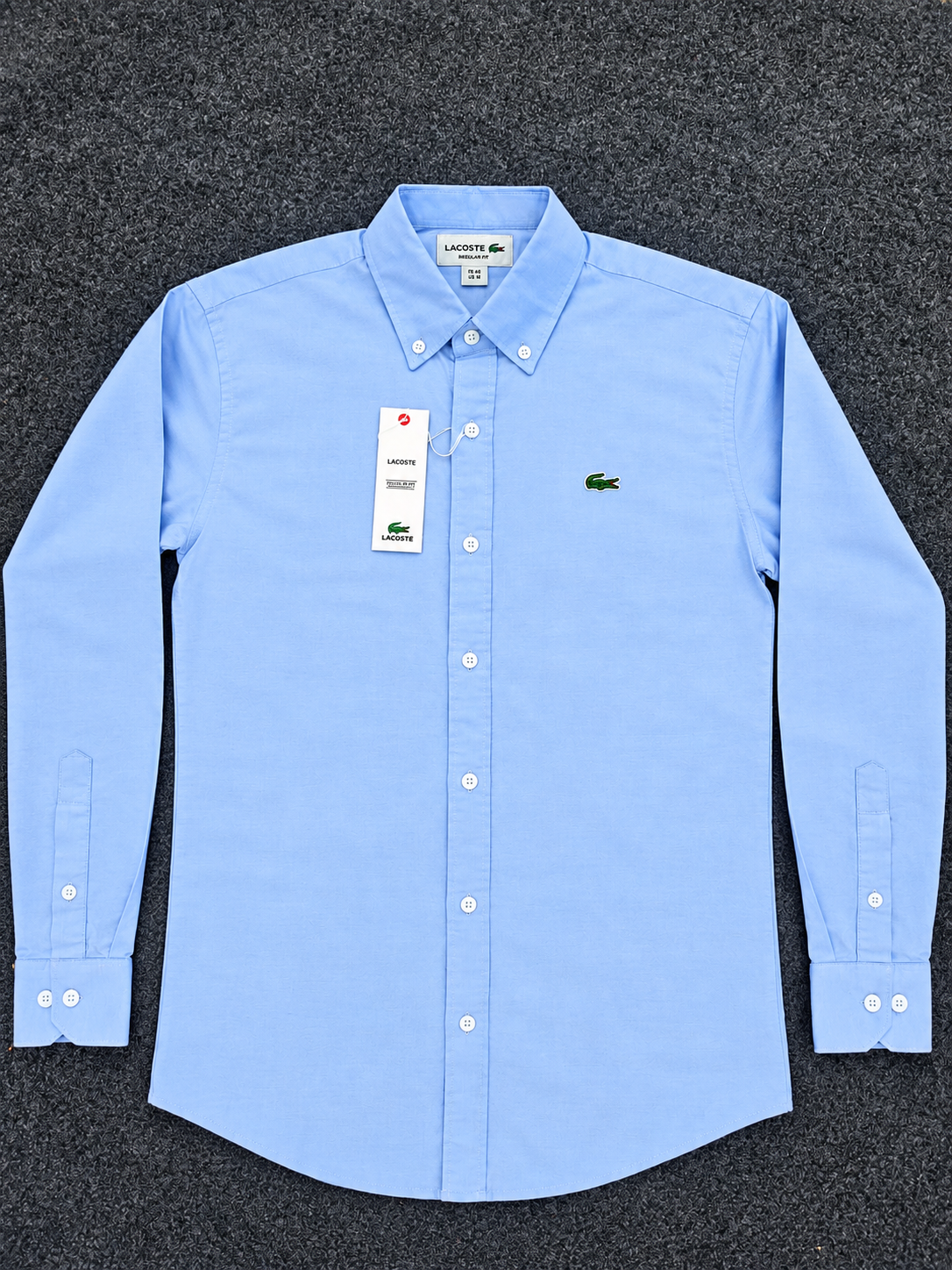 Light Blue Solid Full Sleeve Shirt