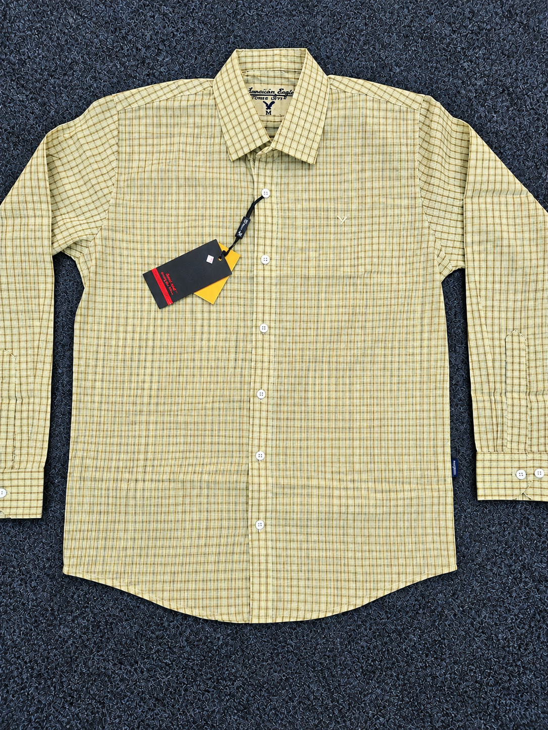 Light Yellow Check Full Sleeve Shirt
