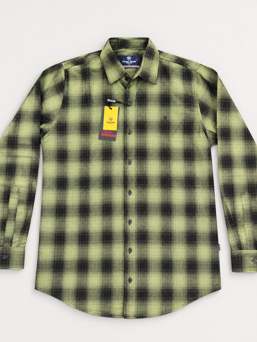 Men’s Green & Black Check Shirt