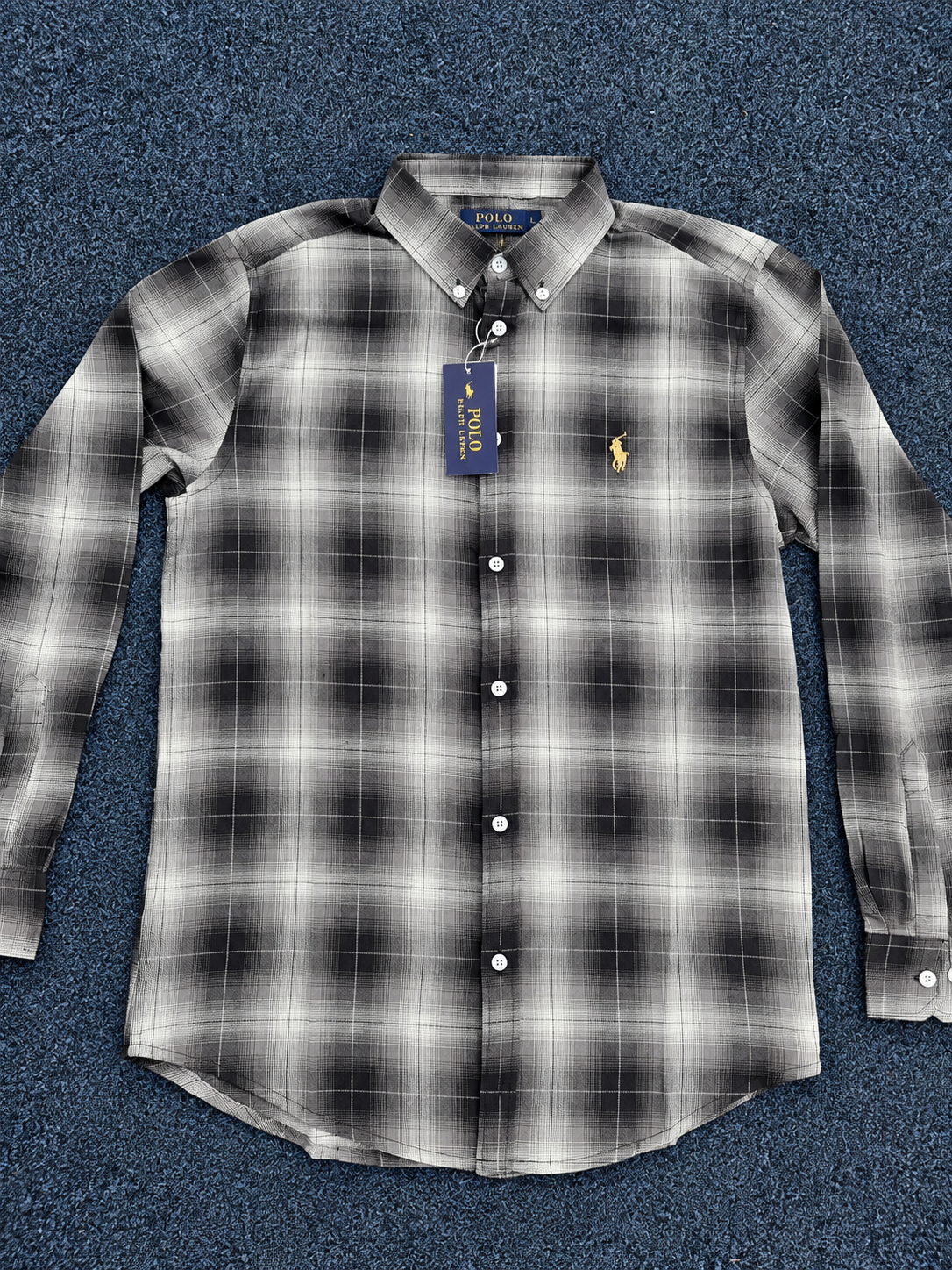 Premium Grey Black Shadow Check Shirt