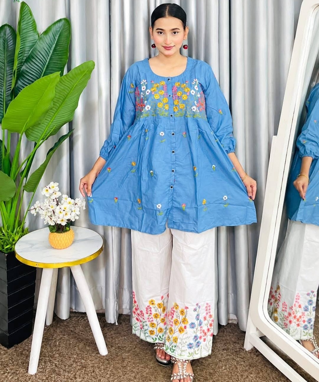 Arang Cotton Embroidered Two Piece | VELNOR Fashion