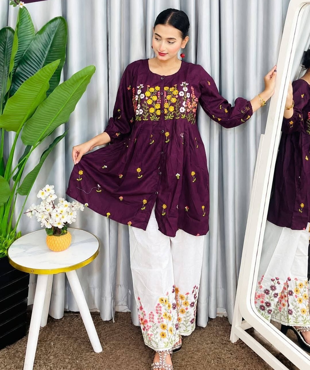 Arang Cotton Embroidered Two Piece | VELNOR Fashion