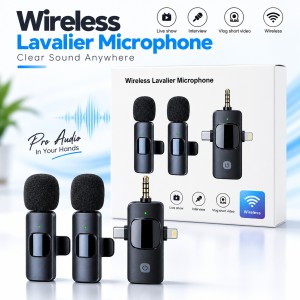 3-in-1 Universal Wireless Lavalier Microphone – Omnidirectional Condenser Clip-On Mic with iPhone, Type-C & 3.5mm Connectors for Cameras, Computers, Smartphones & Live Streaming_img_0
