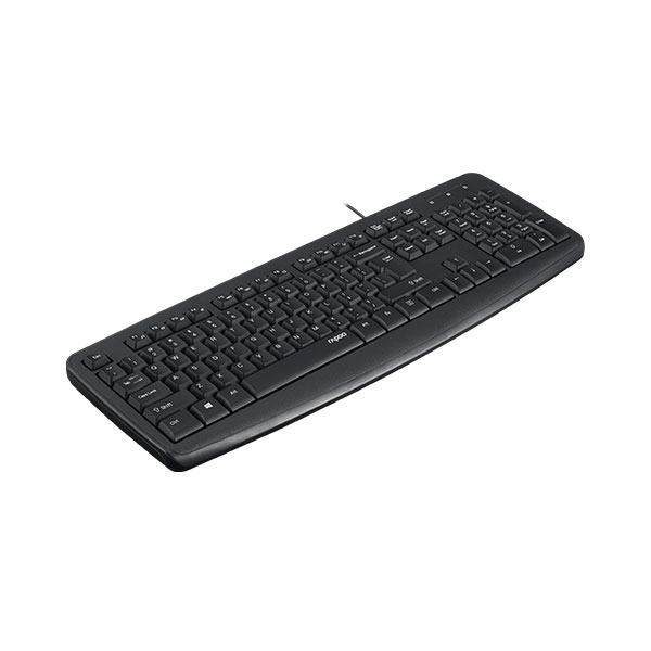 Rapoo NK2600 USB Wired Keyboard (Black) – Full-Size Layout with Integrated Palm Rest, Spill-Resistant Design, Multimedia Hotkeys & 2-Year Warranty_img_3