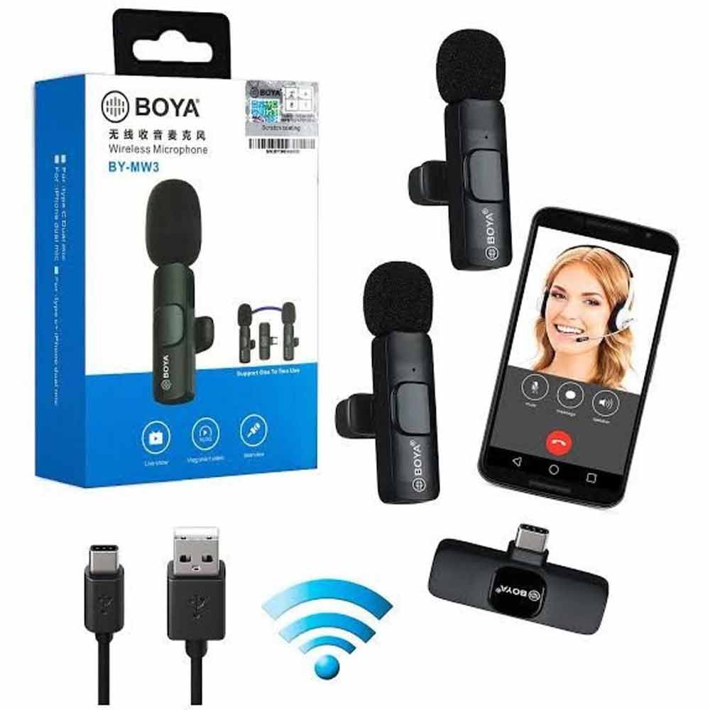 BOYA BY-MW3 Lightning Wireless Lavalier Microphone – Plug & Play Omnidirectional Clip-On Mic with 65ft Range, 8H Battery & Real-Time Sync for iPhone & iPad_img_1
