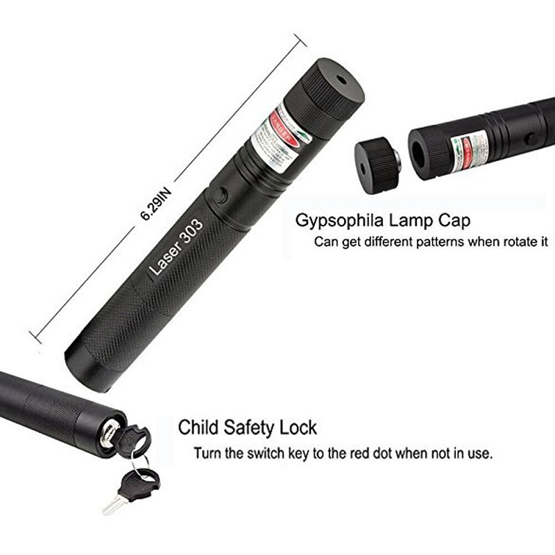 Rechargeable High-Power Green Laser Pointer Light – Long Range Beam with Multi-Pattern Star Cap, Durable Metal Body for Stargazing, Camping & Signaling_img_2