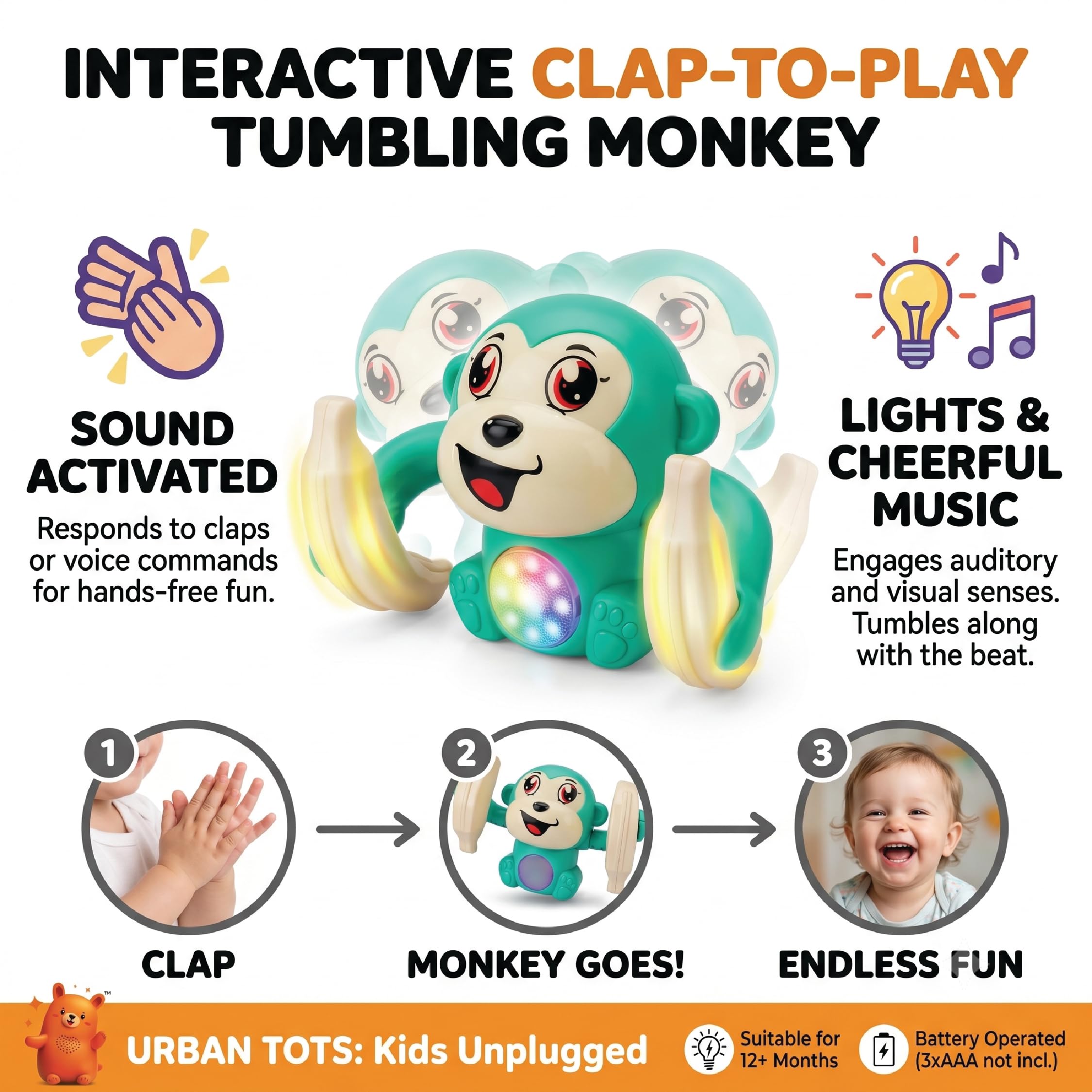 Dancing Monkey Musical Toy for Kids_img_1