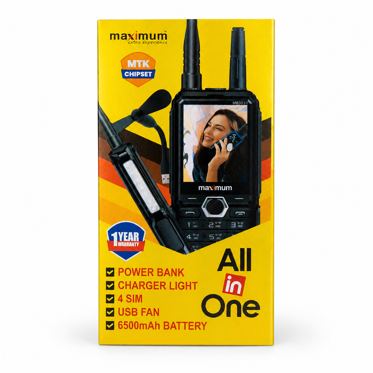 Maximum MB3031 Mobile Four Sim Dual Antina 6500mAh Battery_img_6