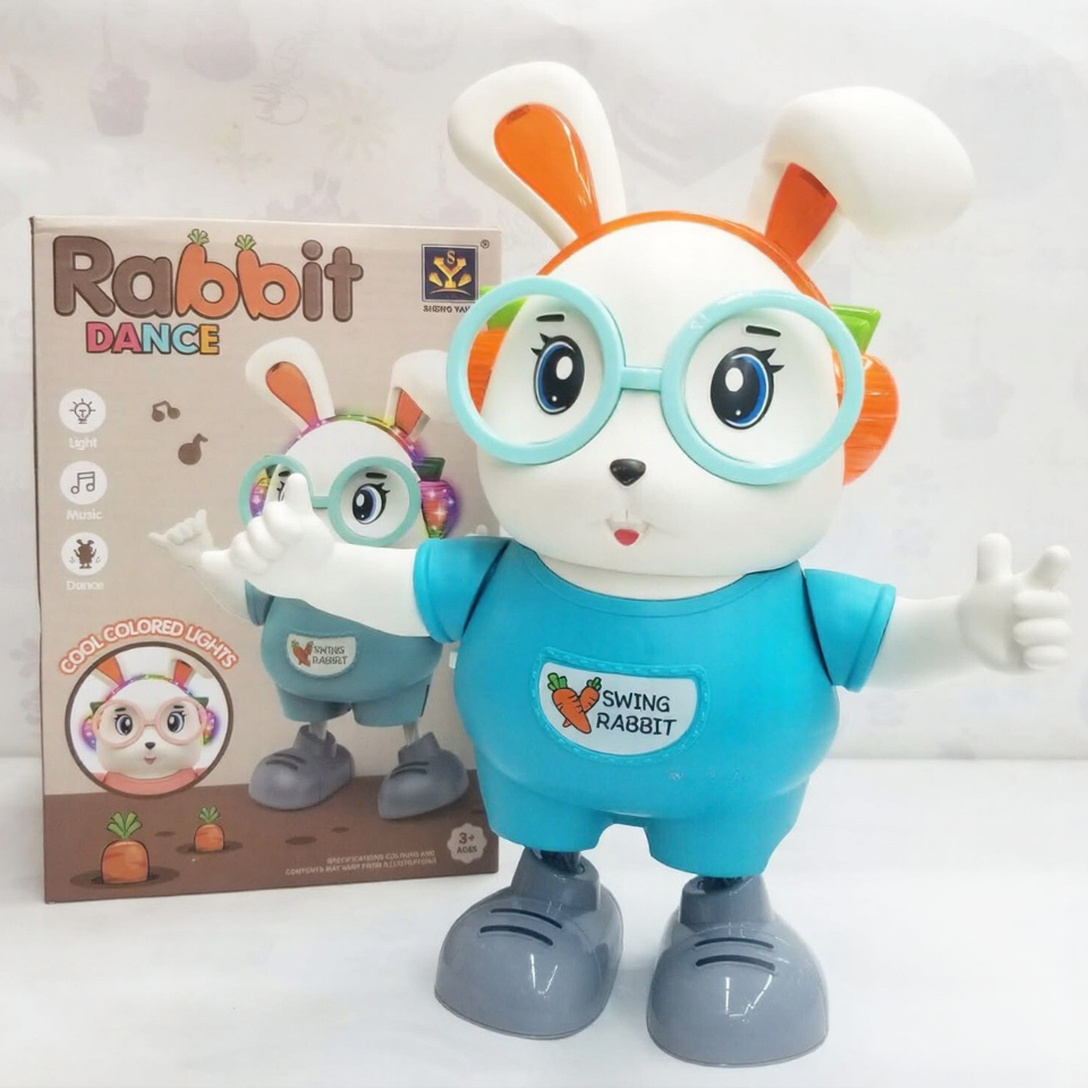 Dancing Rabbit Toy for Kids – Cute Musical Electric Bunny with Light & Sound_img_1