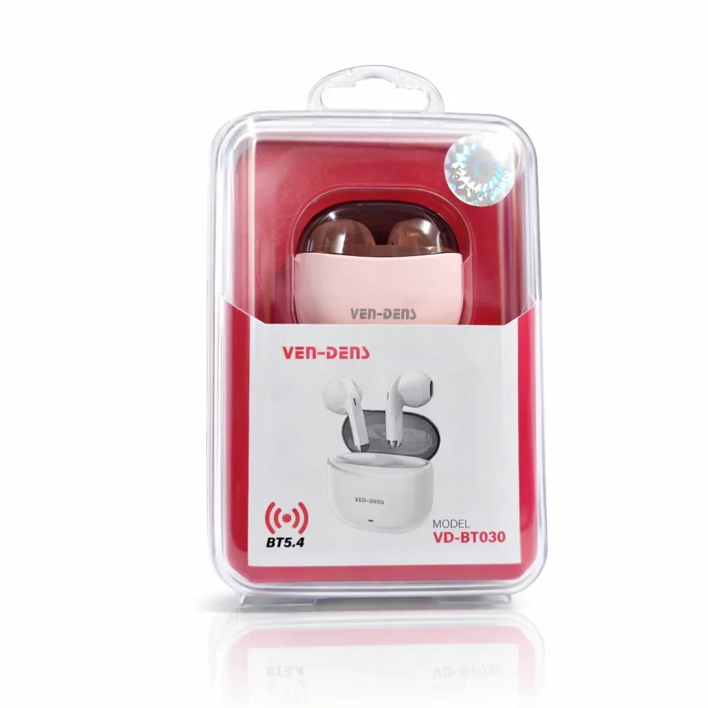 VEN-DENS VD-BT030 True Wireless Earbuds – Bluetooth 5.4 TWS with Transparent Design, Silicone Mic, Smart Touch Control & 300mAh Case_img_1