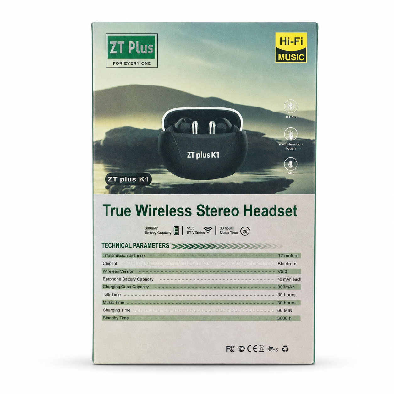 ZT Plus K1 True Wireless Stereo Earbuds – Bluetooth 5.3 TWS with Bluetrum Chipset, 300mAh Charging Case & 30H Total Playtime_img_5