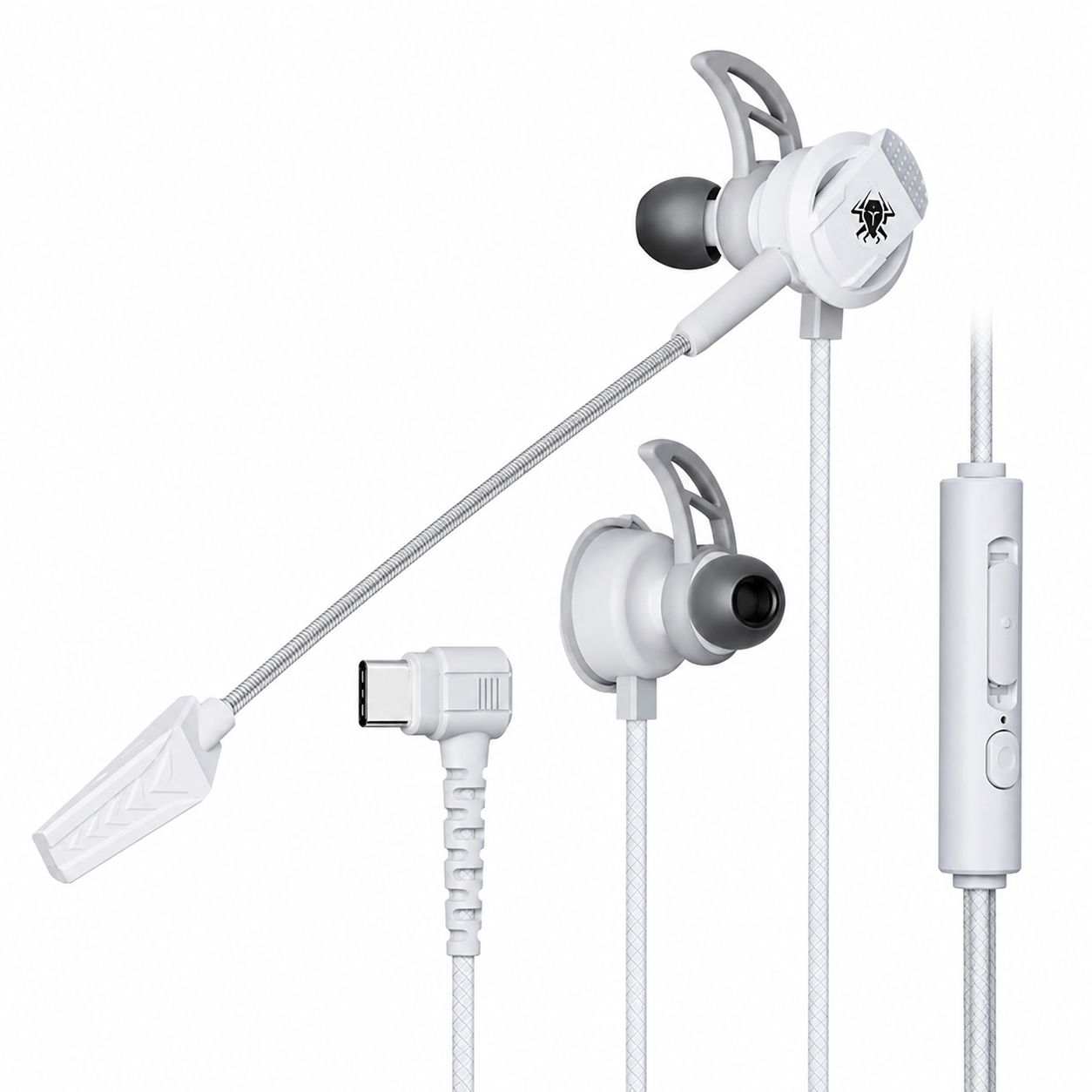 Plextone RX3 Pro Cyberpunk In-Ear Gaming Earphone – Wired Headset with Dual Microphones, Dynamic Driver Stereo Sound, Ergonomic Comfortable Fit & Tangle-Free Braided Cable_img_4