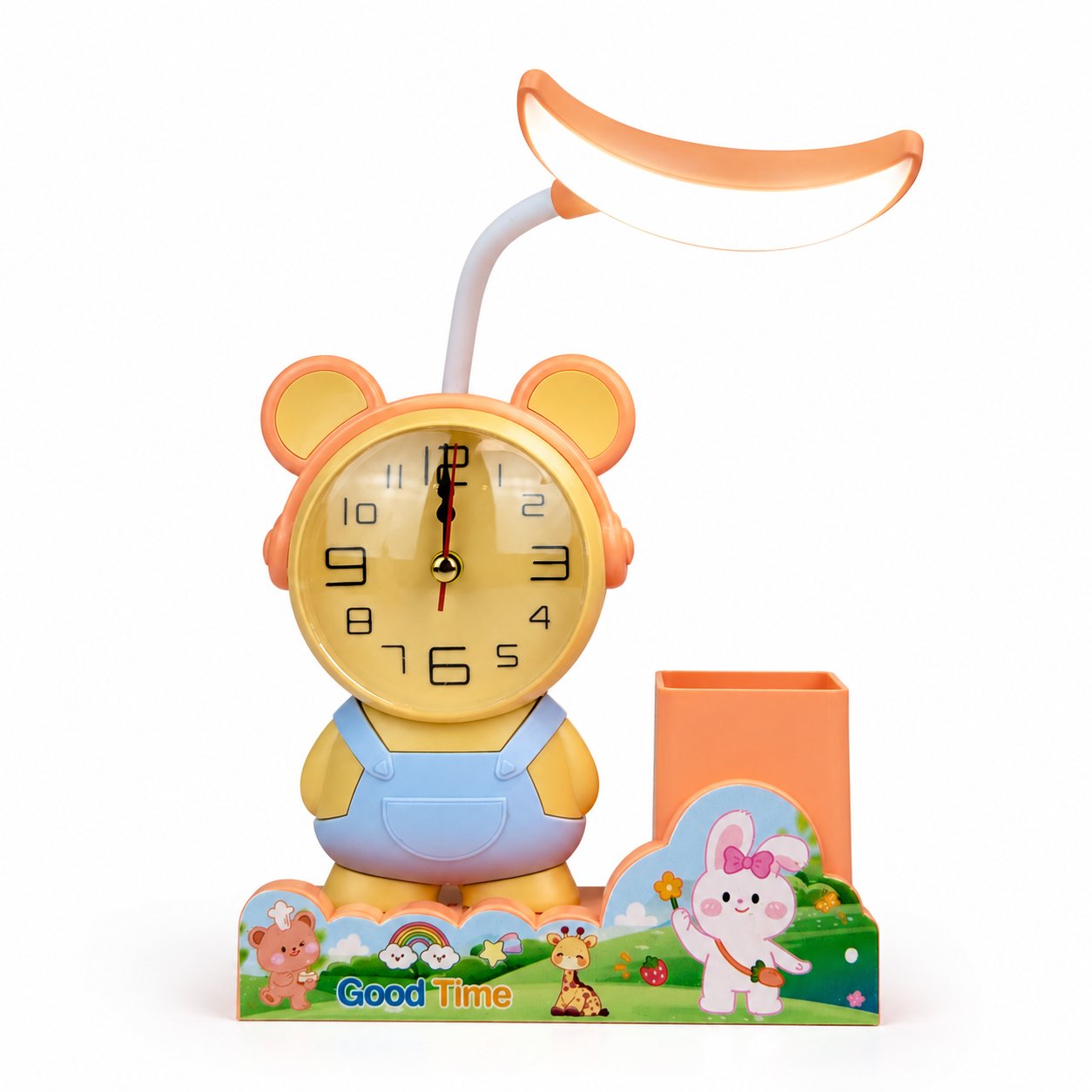 3 in 1 Table Lamp with Analog Clock & Pen Holder_img_5