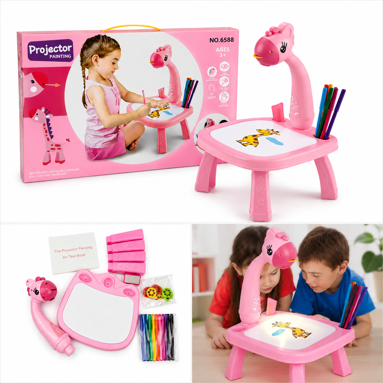 Little Hands Drawing Projector Table for Kids | Trace & Draw Educational Art Toy with Light | Safe ABS Doodle Board for Toddlers, Boys & Girls_img_5