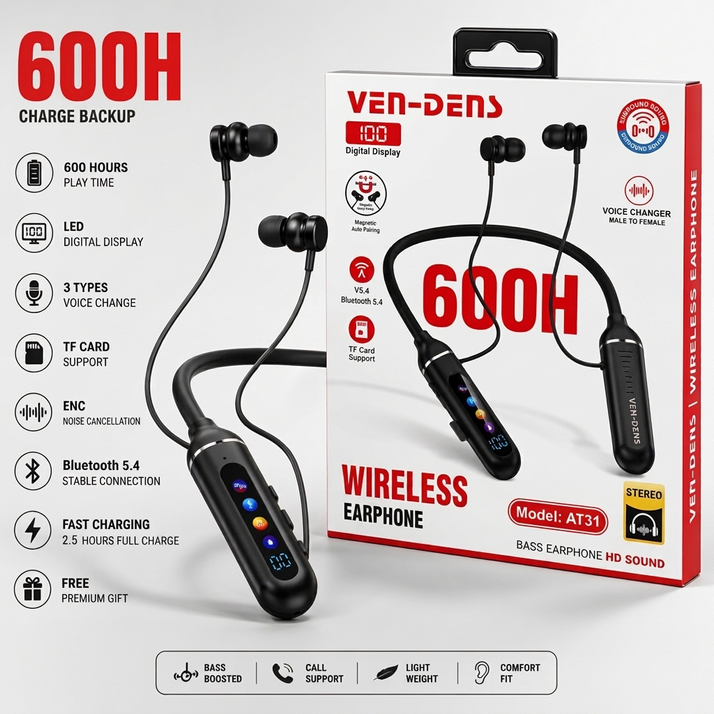 VEN-DENS 600H Wireless Earphone (Model: AT31)_img_1