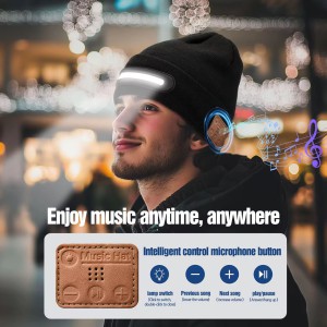 M1-BTD3 Rechargeable LED Light Beanie Hat – 1200lm Super Bright Headlamp Cap with Bluetooth 5.4 Wireless Music Headset & 3 Lighting Modes_img_0