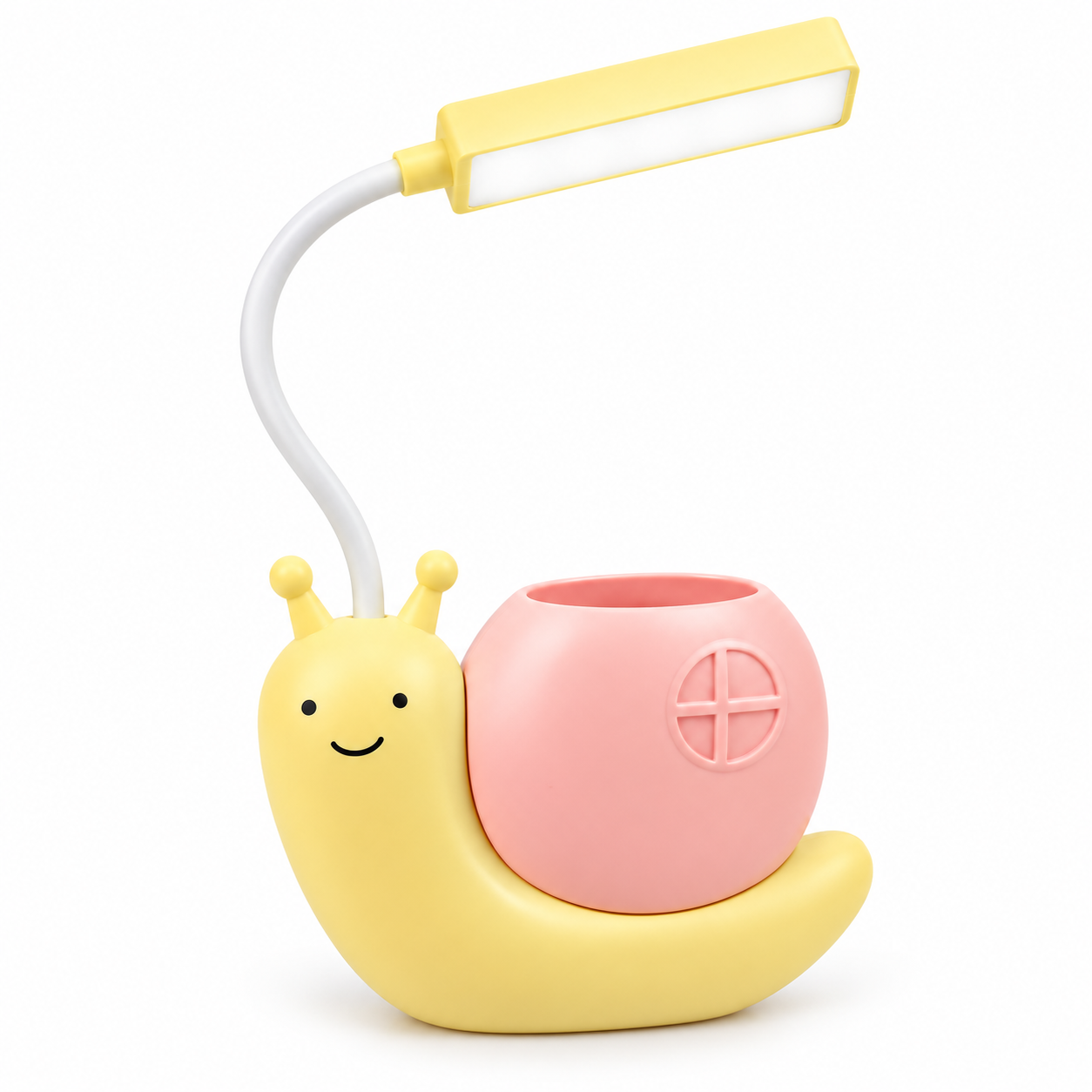 Rechargeable LED Snail Table Light – Child Eye Protection Desk Lamp with Built-In Pen Holder, Flexible Neck & USB Charging for Kids Study & Night Light_img_5