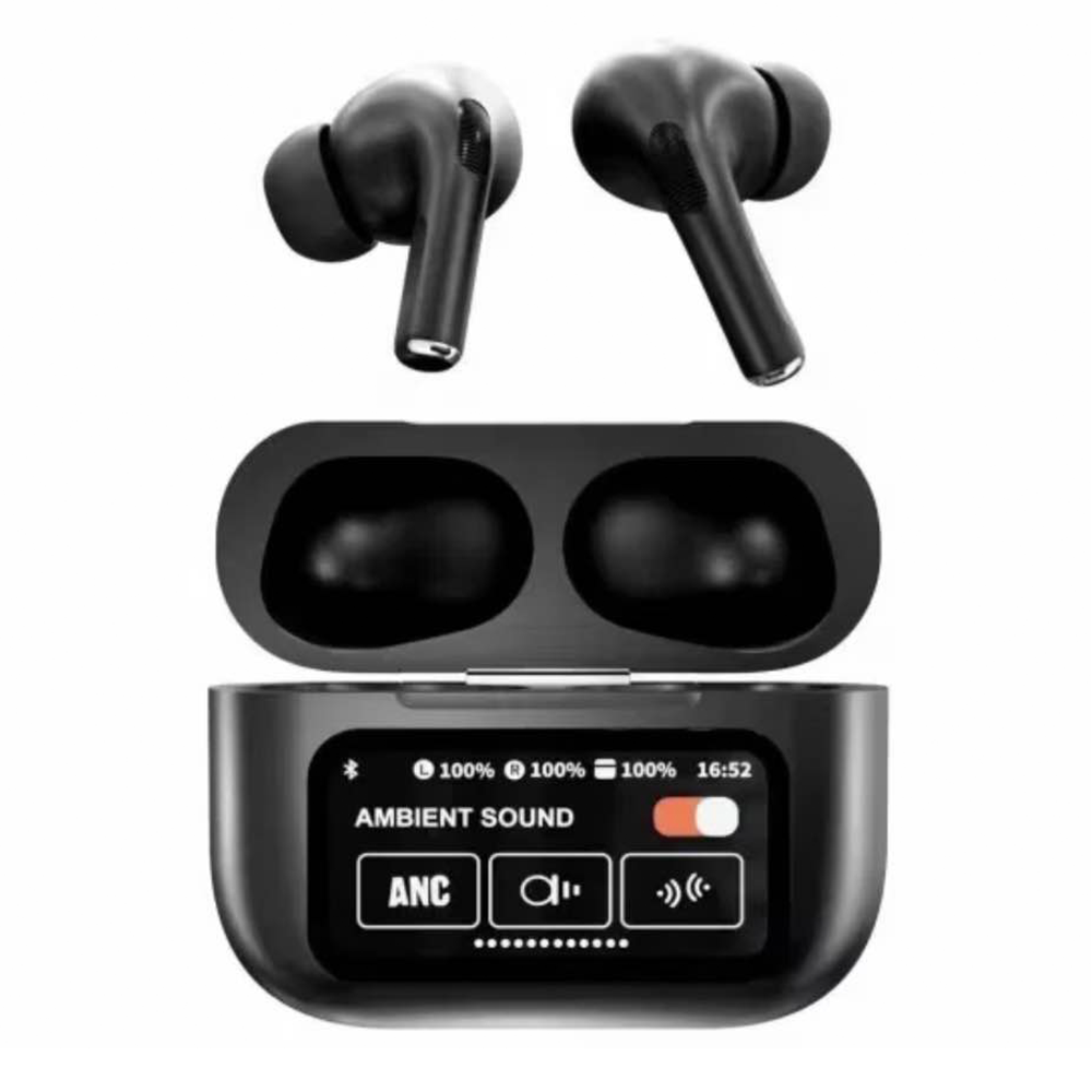 A9 Pro ANC True Wireless Earbuds – Smart Touch Screen Charging Case, Active Noise Cancellation, 13mm Drivers, GPS Location & 35H Battery_img_2