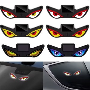 Solar & USB-C Devil Eyes LED Car/Bike Window Light – Smart Motion Sensor Warning & Ambient Styling Light with Dynamic Lighting Effects_img_0