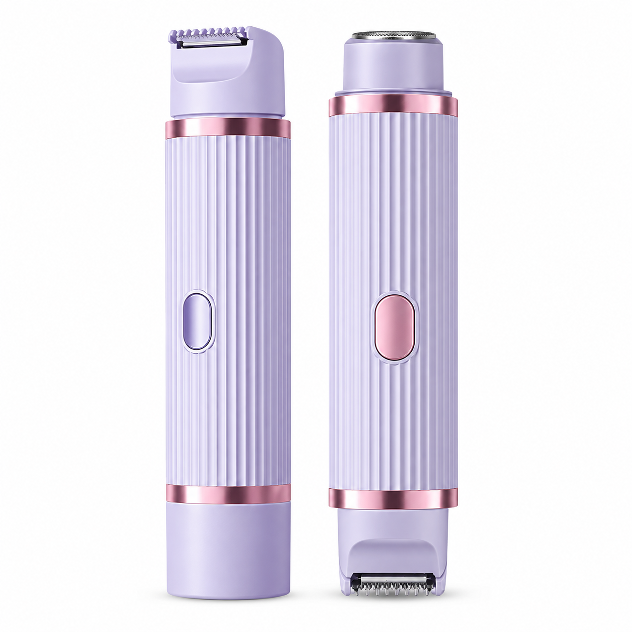 2-in-1 Multifunctional Women’s Electric Trimmer & Shaver – Painless Portable Facial, Body & Private Parts Hair Remover with USB Charging & Light Purple Design_img_3