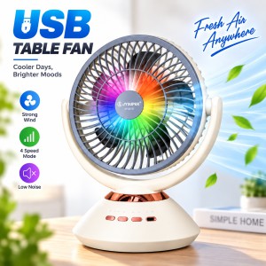 JYSUPER JY-2570 Rechargeable Stand/Table Fan with LED Light – 4 Speed Levels, 100° Auto Oscillation, 115° Tilt, Timer & Solar Panel Charging Support_img_0