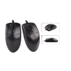 A4tech OP-730D Wired Optical Mouse – Silent Click Technology, Hyper-Fast Scrolling Wheel, Smooth Cursor Control & Ergonomic Contoured Design for Enhanced Productivity_img_0