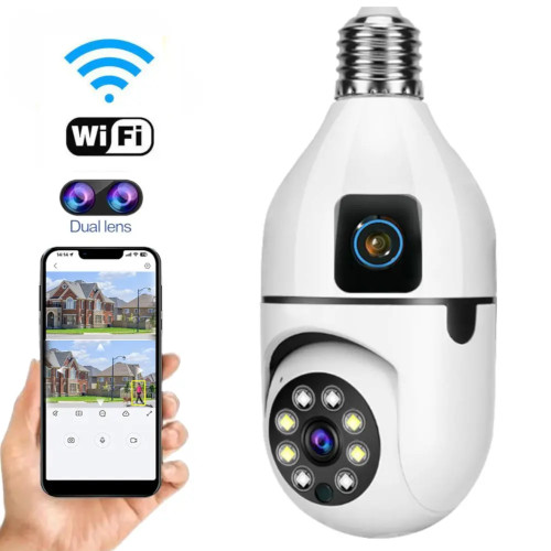 V380 SQ002 3MP Bulb WiFi IP Camera – 360-Degree Panoramic Wireless CCTV with Color Night Vision, Two-Way Audio, Motion Detection & E27 Socket Installation_img_3