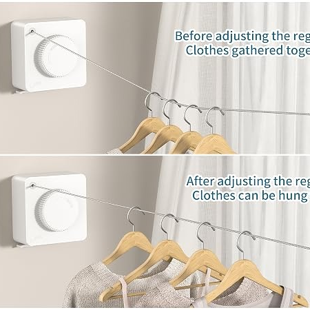 Wall Mounted Stainless Steel Cloth Hanger || Telescopic Clothesline_img_2