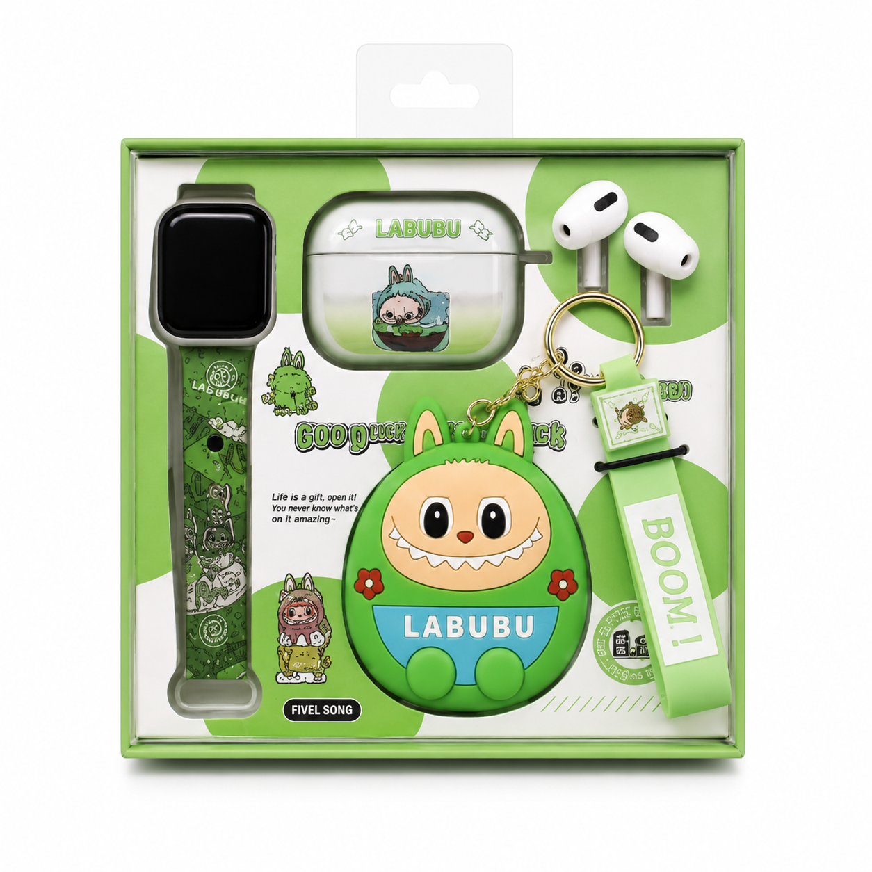 Pop Mart Labubu 2-in-1 Gadget Set – Cute Wireless TWS Earbuds & Smartwatch Strap Combo with Collectible Character Case_img_2