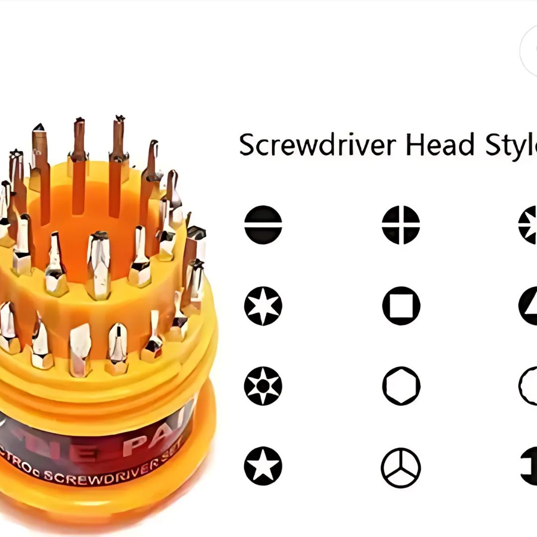 JACKLY JK-6036 31-in-1 Precision Screwdriver Set – Multi-Function Magnetic Tool Kit with 30 Interchangeable Stainless Steel Bits for Electronics & Gadget Repair_img_3