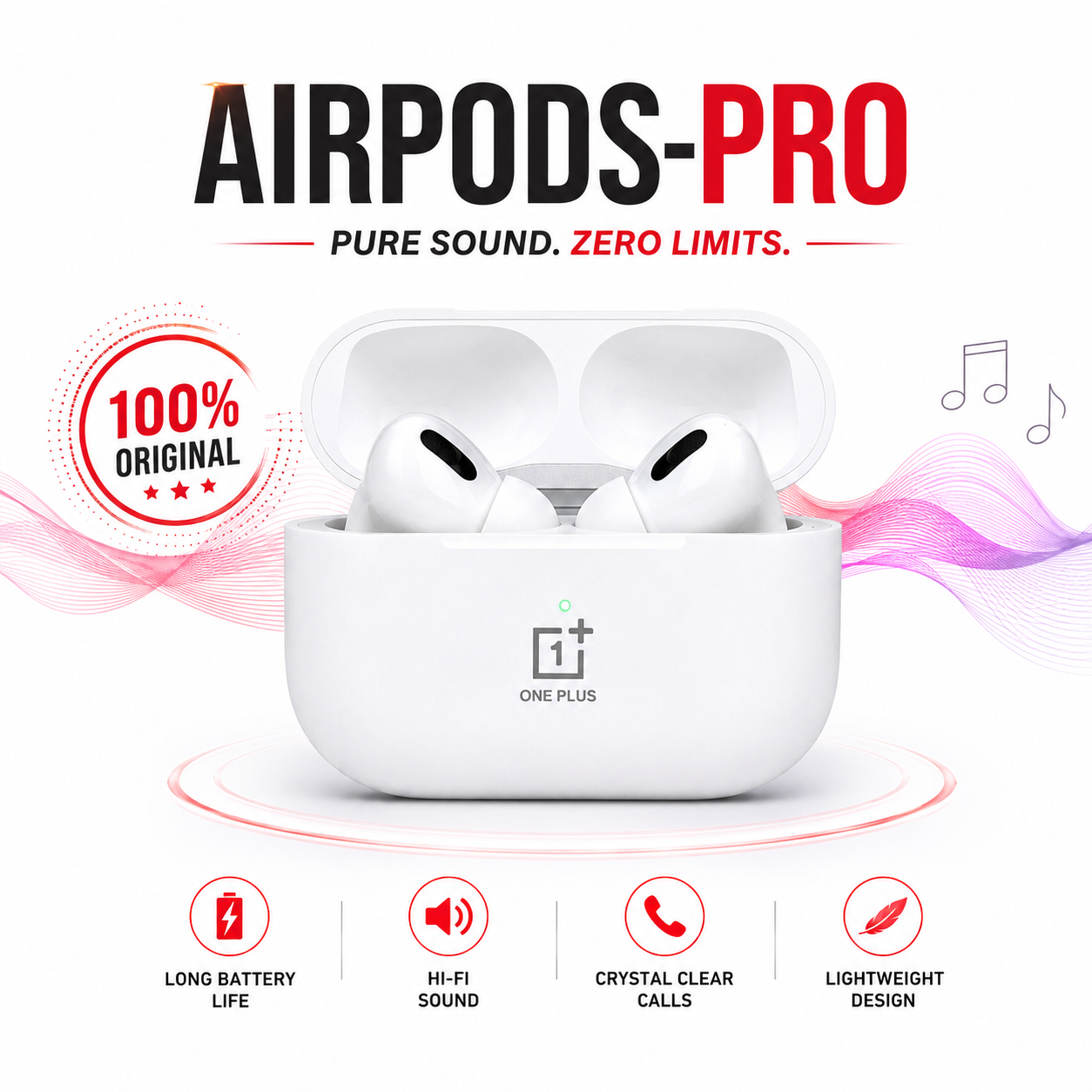 OnePlus AirRO3 True Wireless Bluetooth Earbuds – Noise Reduction TWS Earphones with 360mAh Battery & Clear Sound (White)_img_1