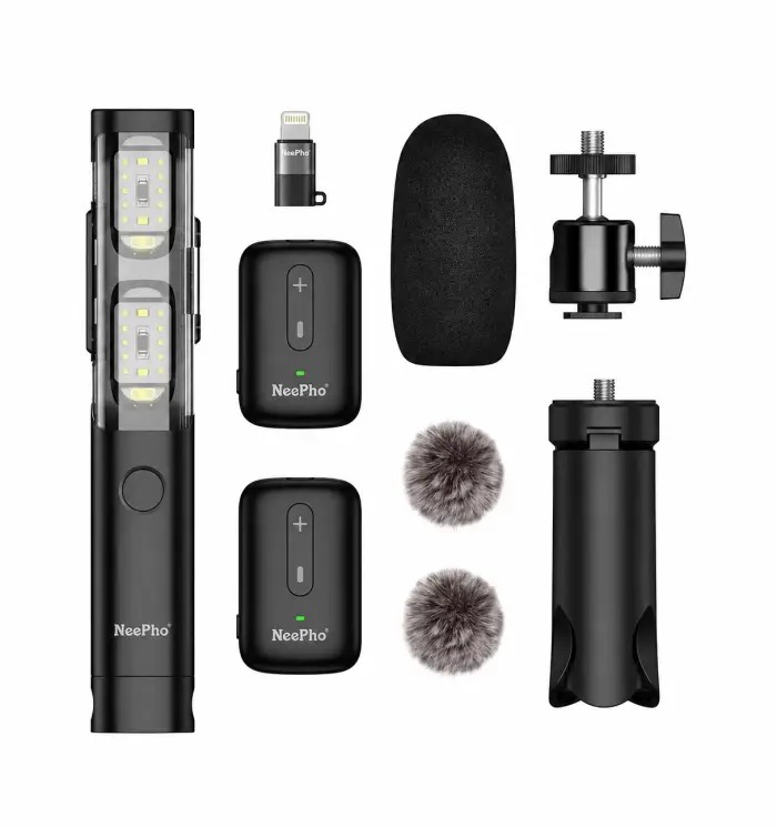 NeePho NP-63 Wireless Lavalier Microphone Kit – Plug & Play Noise Cancelling Mic with Portable Design for Content Creators, Interviews & Vlogging_img_3