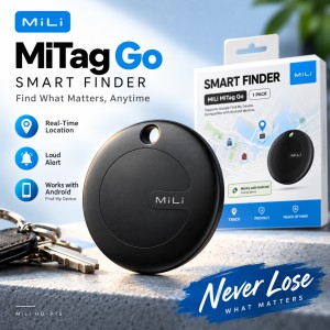 MiLi MiTag Smart Bluetooth Tracker & Item Finder – Dual iOS Apple Find My & Android Google Find My Device Support, Real-Time Location, Loud Ringer, IP67 Waterproof & 1-Year CR2032 Battery_img_0