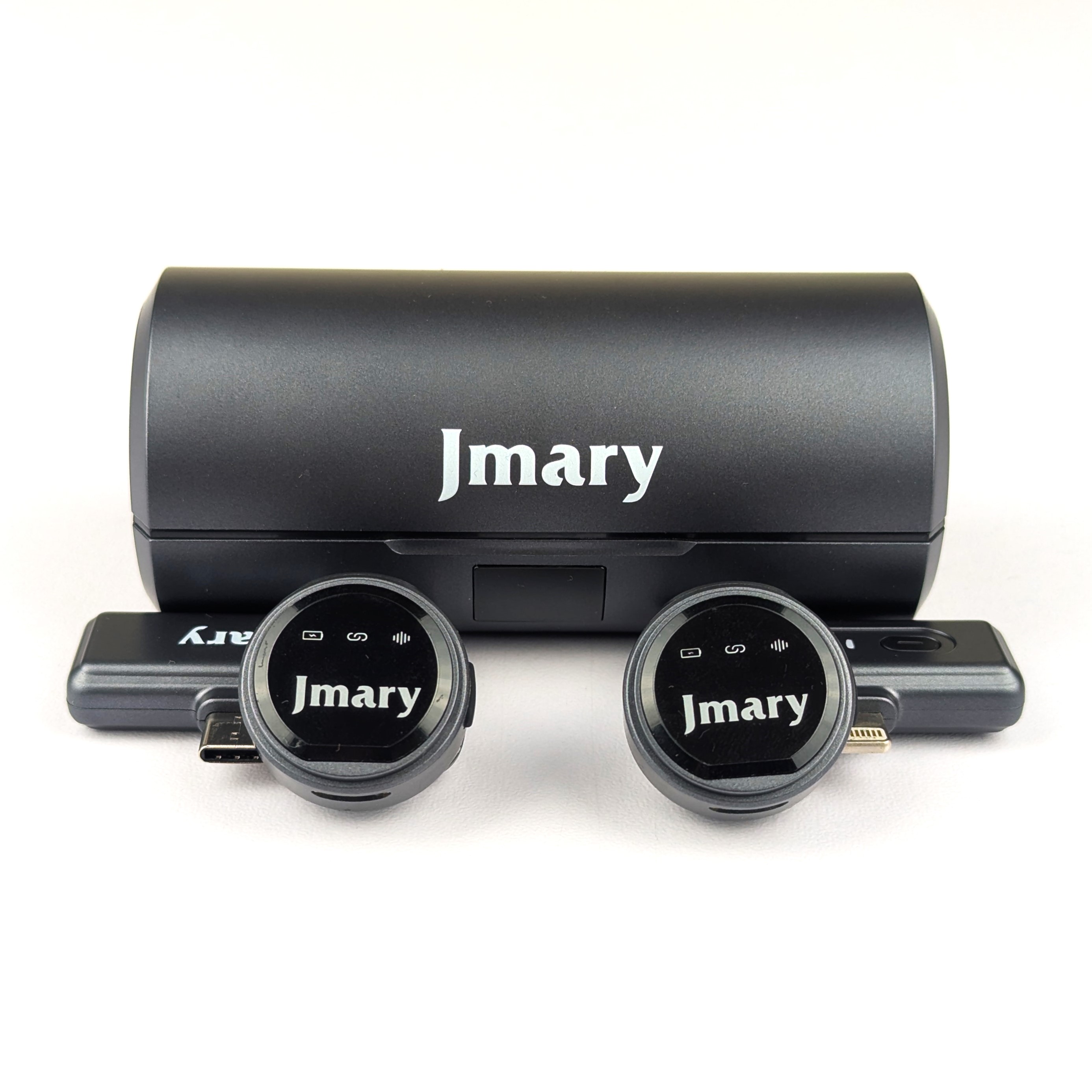 Jmary MW-19 Dual Wireless Lavalier Microphone – 2.4GHz Clip-On Mic with Smart Charging Case, Digital Display, Noise Cancellation & Mute Mode for Vlogging & Interviews_img_5