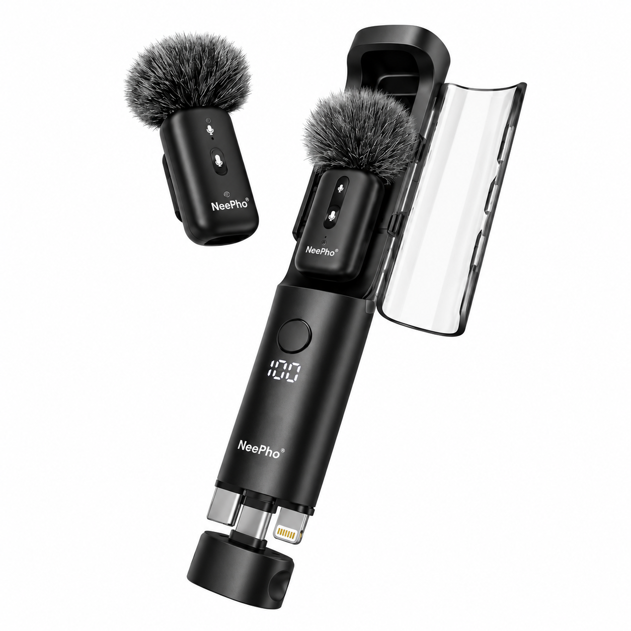 NeePho NP-63 Wireless Lavalier Microphone Kit – Plug & Play Noise Cancelling Mic with Portable Design for Content Creators, Interviews & Vlogging_img_2