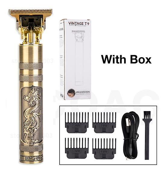 Rechargeable Vintage T9 Hair Clipper & Beard Trimmer – Cordless Stainless Steel Men’s Grooming Kit with USB Charging, 360-Degree Close Shave & 120-Min Battery Life_img_3