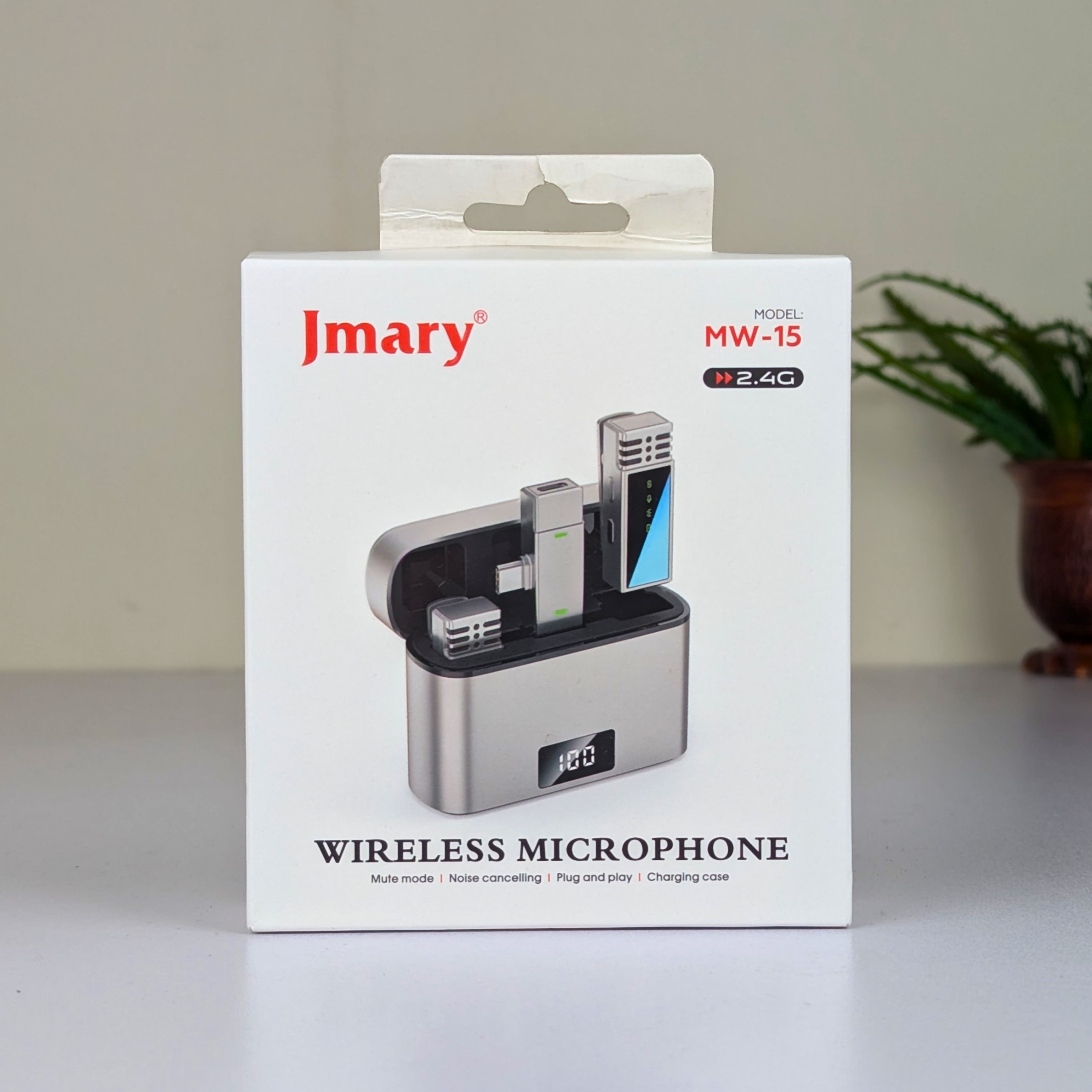 Jmary MW-15 2.4G Dual Wireless Lavalier Microphone – Type-C Plug & Play Mic with 48H Battery Charging Case, 20M Range & Low Latency for Mobile Vlogging & Interviews_img_7