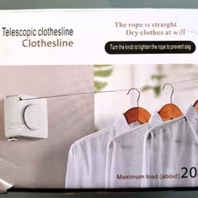 Wall Mounted Stainless Steel Cloth Hanger || Telescopic Clothesline_img_1