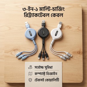 UFK 3-in-1 Retractable Super Fast Charging Cable (A031)_img_0