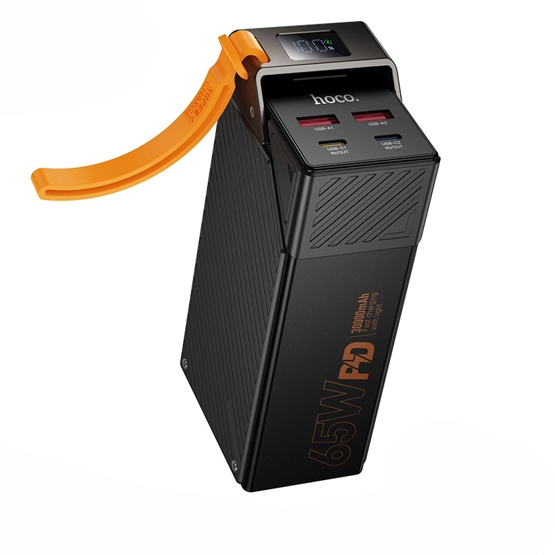 Hoco DB100 Harmony 30000mAh 65W Fast Charging Power Bank – PD & QC 3.0 Support, Dual Type-C & Dual USB-A Ports, Smart Digital LED Display & Laptop Charging Compatible_img_4
