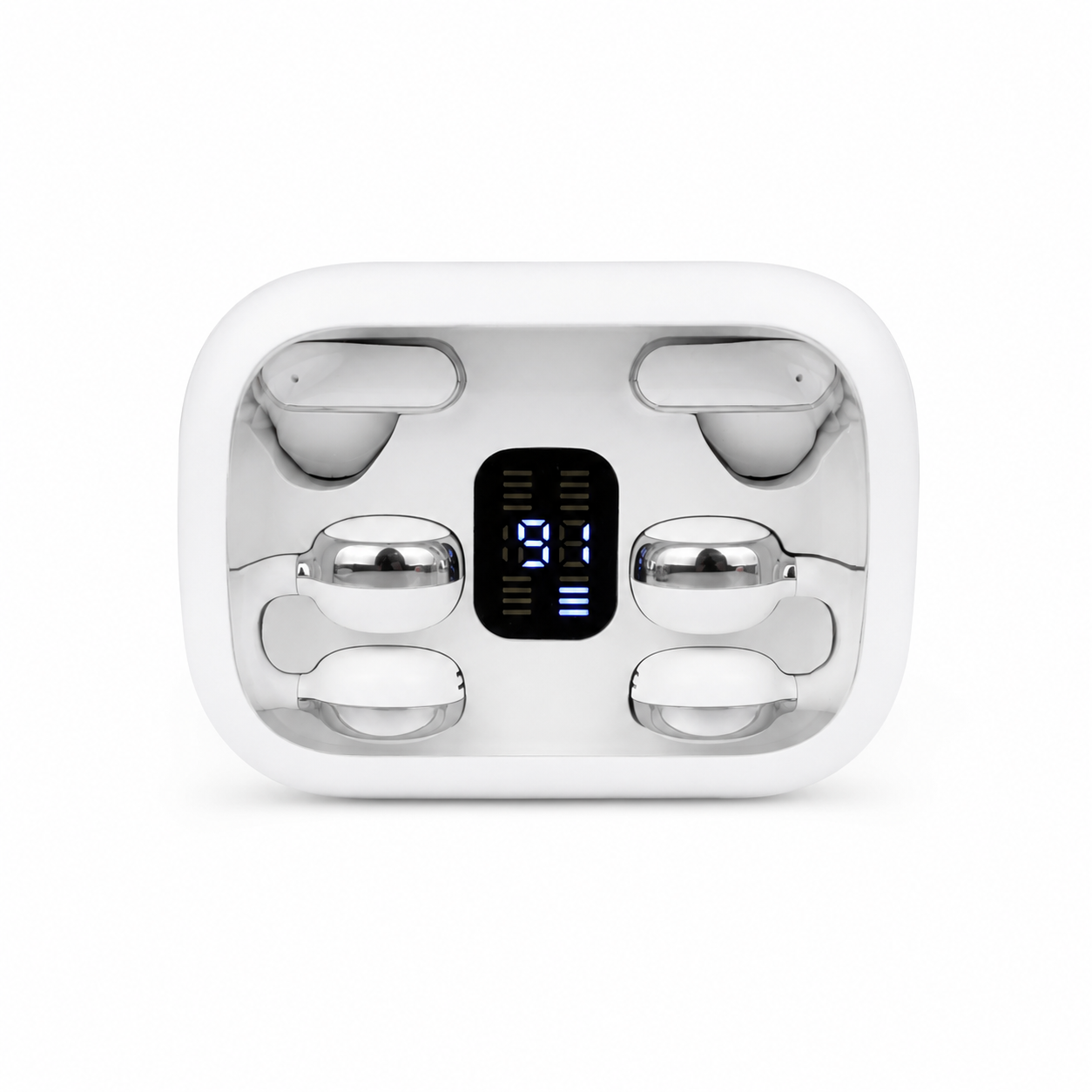 Q10 HiFi Stereo Sports Wireless Earbuds (2 Pairs) – 4-in-1 Combo Set with In-Ear & Open-Ear Clip Design, Bluetooth 5.4, LED Digital Display & IPX4 Waterproof_img_13