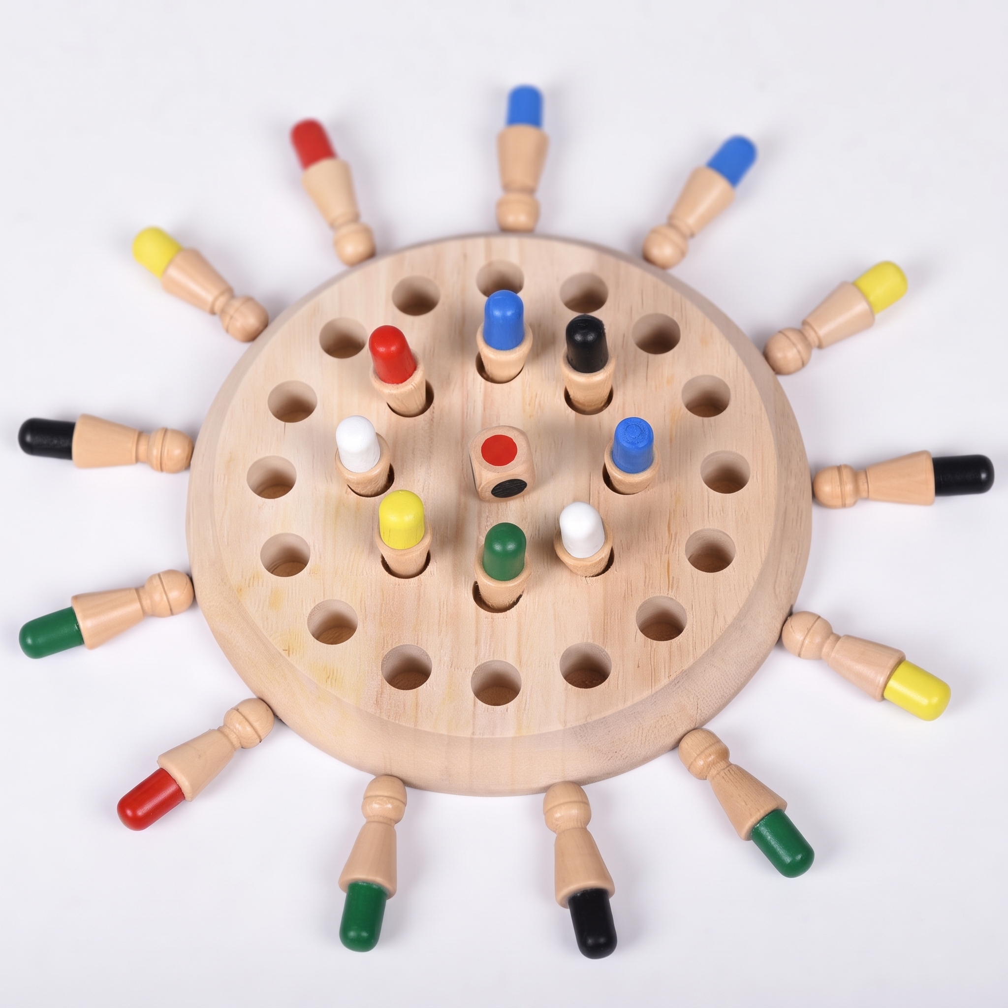 Premium Wooden Color Memory Chess with Dice Set (Wooden Color Memory Chess Board Game)_img_2