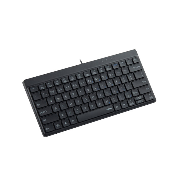 Rapoo NK8000 USB Wired Compact Keyboard (Black) – Space-Saving 80-Key Layout, Durable Laser-Carved Keycaps, FN Multimedia Hotkeys & 2-Year Warranty_img_2