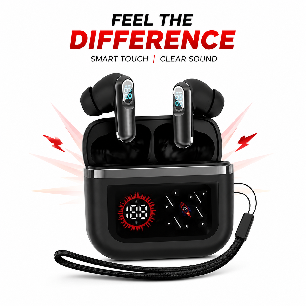 J61 True Wireless Earbuds – Low Latency Gaming TWS with Digital LED Battery Display, Smart Touch Control, Binaural HD Calling & Lanyard Case_img_1