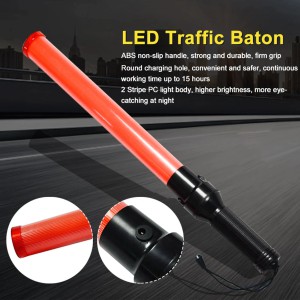 Rechargeable LED Traffic Baton Wand Signal Hand Indicator Light Stick_img_0