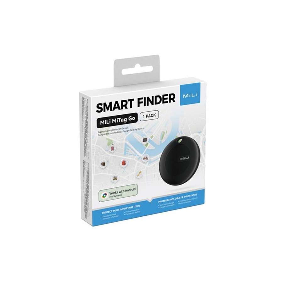 MiLi MiTag Smart Bluetooth Tracker & Item Finder – Dual iOS Apple Find My & Android Google Find My Device Support, Real-Time Location, Loud Ringer, IP67 Waterproof & 1-Year CR2032 Battery_img_2