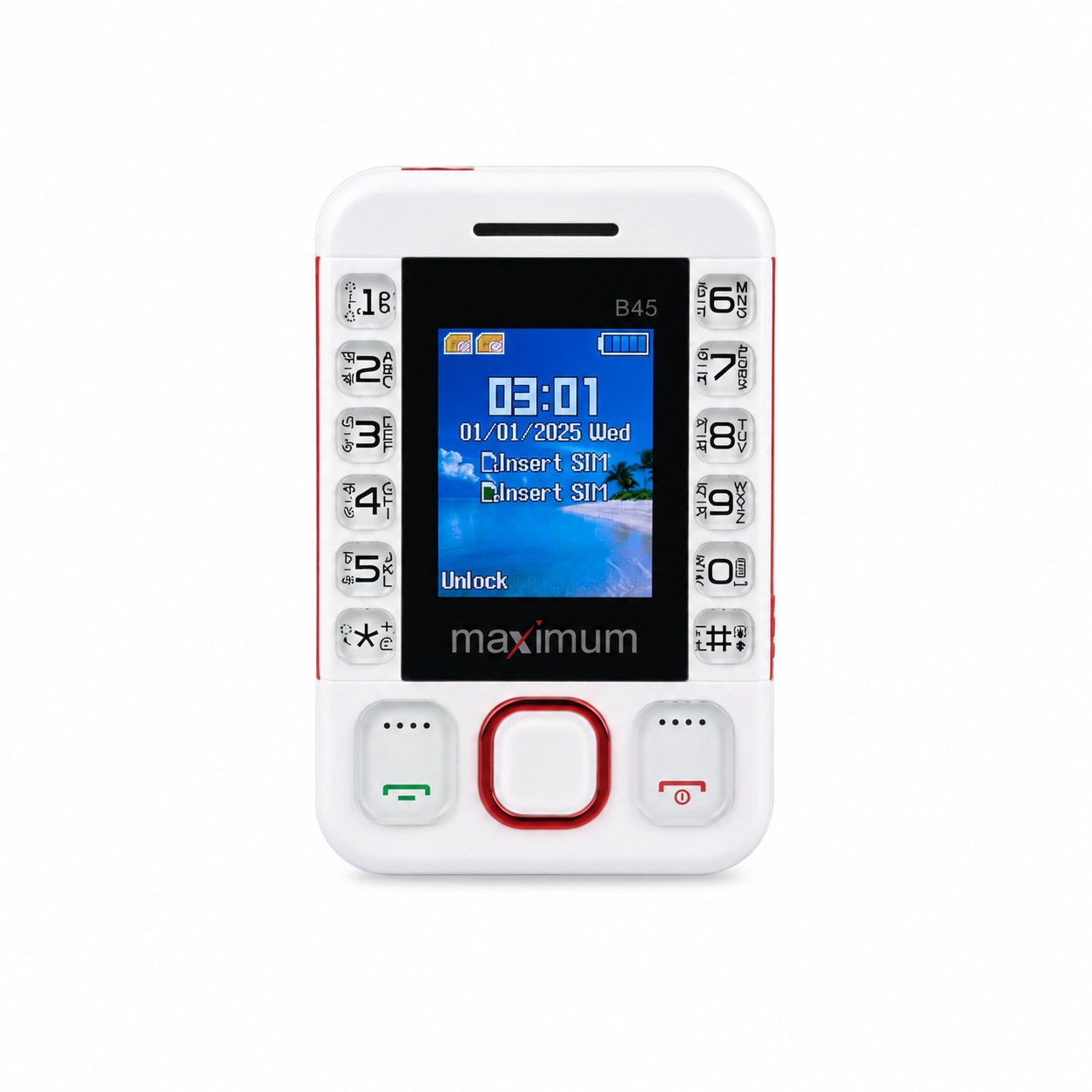 Maximum B45 Mini Card Phone – Compact GSM Phone with Smartphone Bluetooth Sync, Auto Call Recording, 1000mAh Battery, 32GB TF Support & Bright Torch Light_img_3