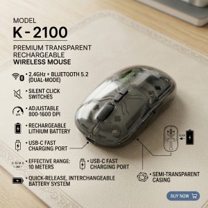 K-2100 Transparent Rechargeable Wireless Mouse_img_0