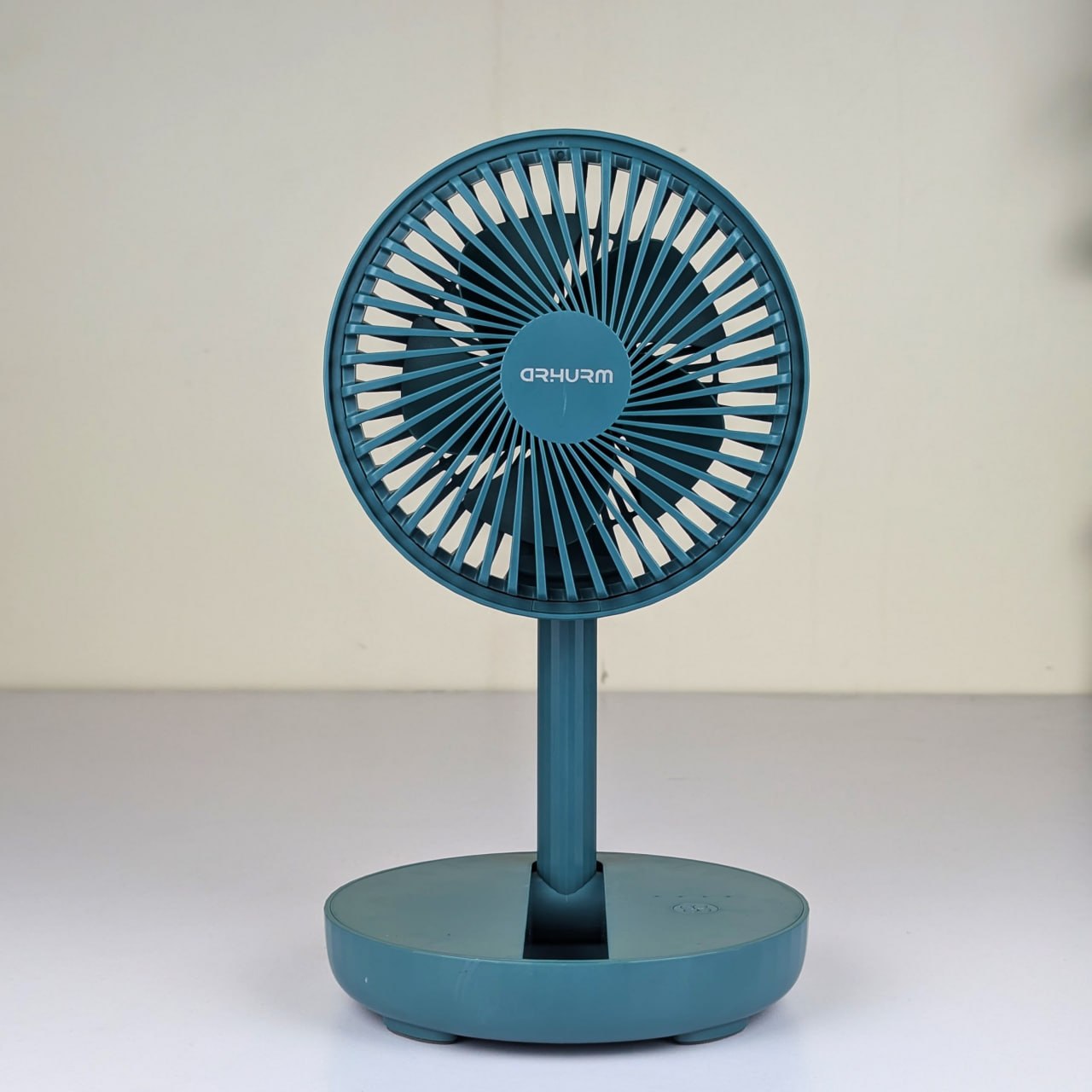 HCZ21 5-Inch Rechargeable Folding Fan (Green) – Portable Telescopic Desk Fan with 2000mAh Battery, 1.5-4 Hours Backup, Micro USB Charging & Compact Design_img_4