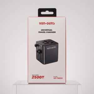 VEN-DENS 4-in-1 Universal Travel Adapter – 2500W Fast Charging All-in-One World Travel Plug with EU, AU, UK, US Pins & Child Safety Shutter_img_0